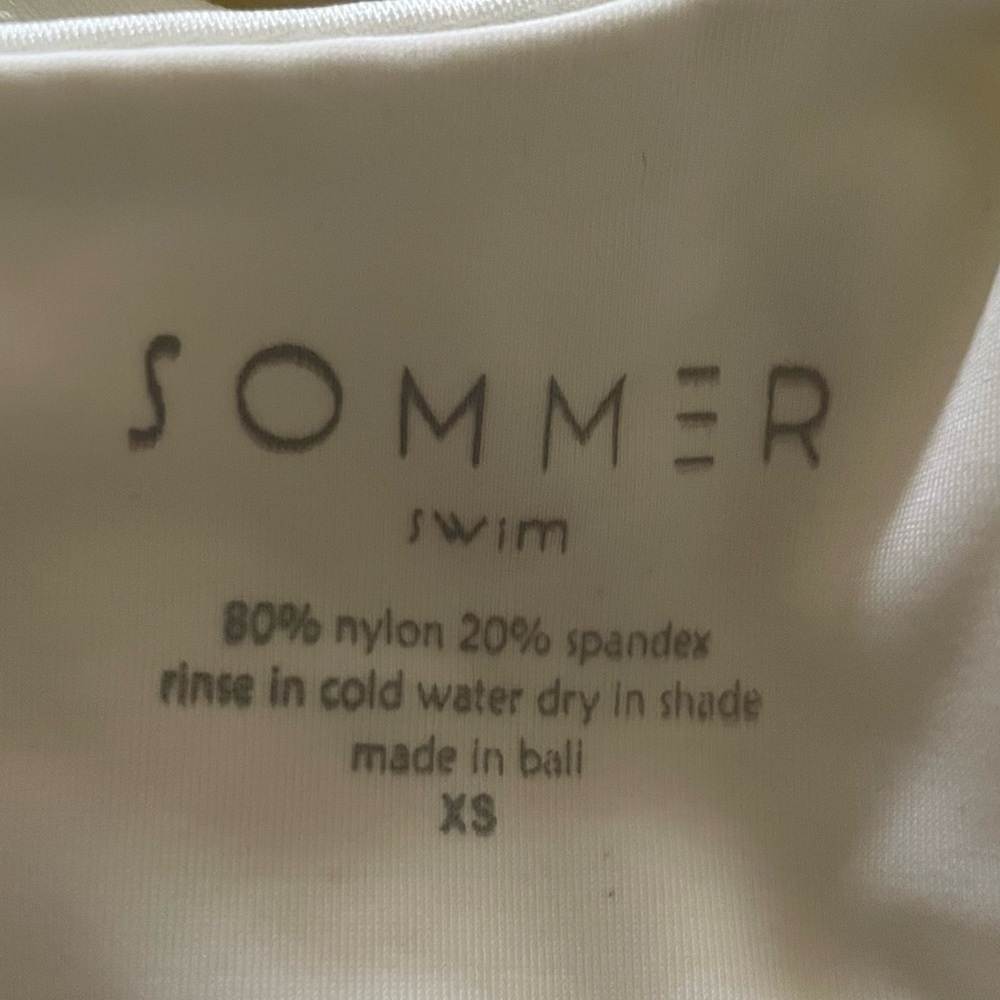 Sommer Stella Shoulder One Piece Reversible Swimsuit Avorio Ivory White Xs Nwt — image 4 of 8
